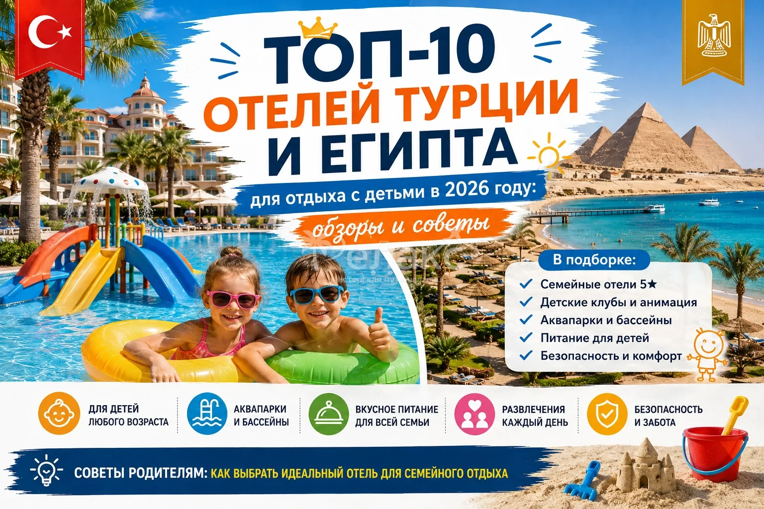ТОП-10 отелей Турции и Египта для отдыха с детьми в 2026 году: обзоры и советы